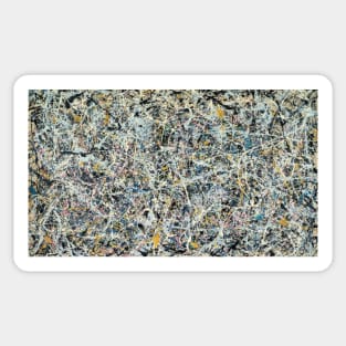 Jackson pollock abstract colorful Sticker